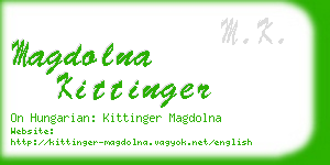 magdolna kittinger business card